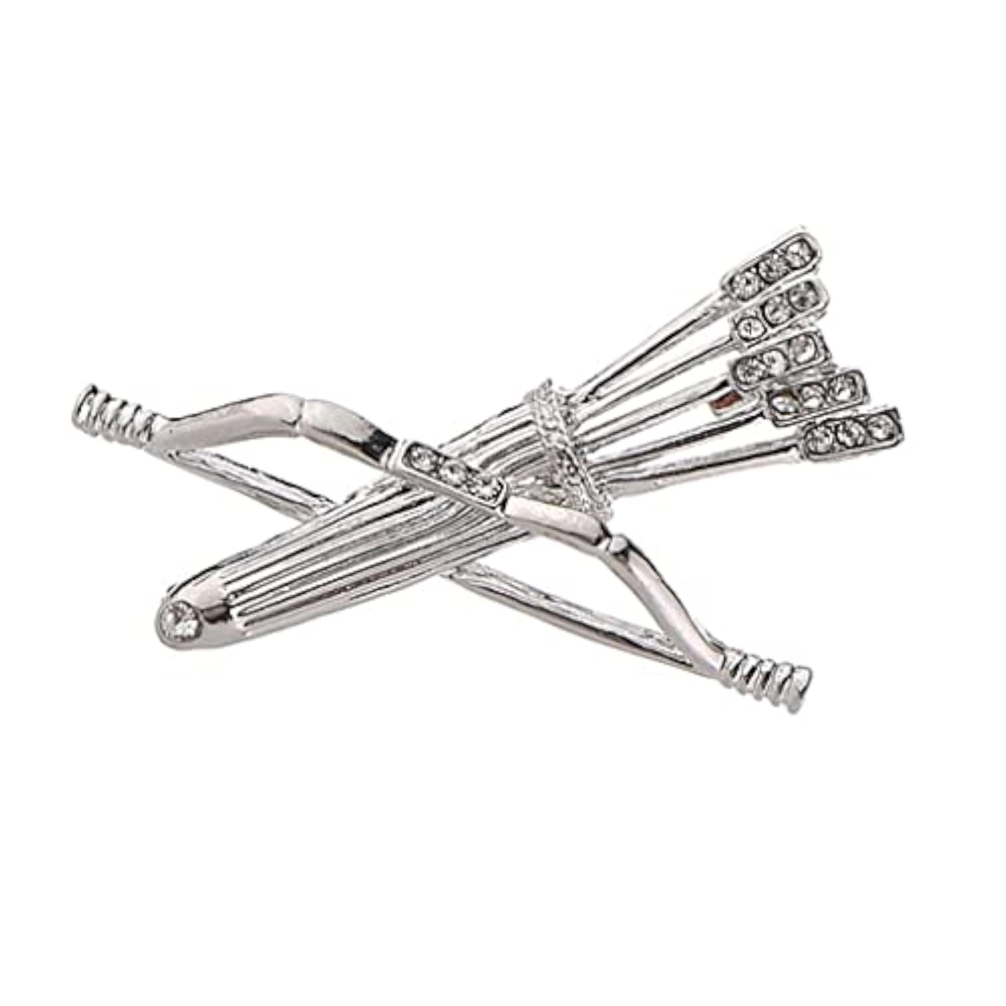 Creative Bow and Arrow Brooch Pin, Crystal Lapel Badge